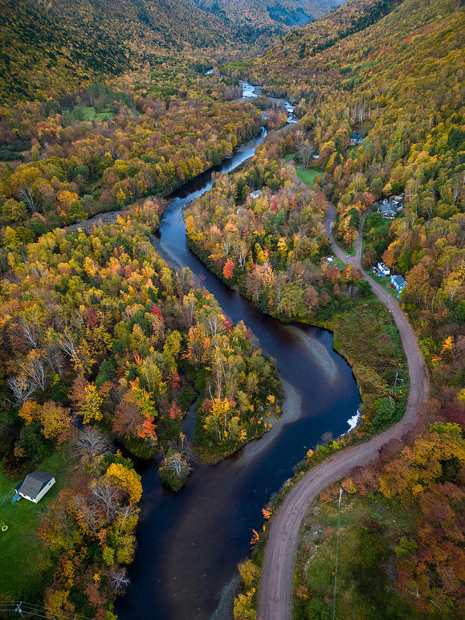 Fall Photograph - River Bend by Ambar Saha