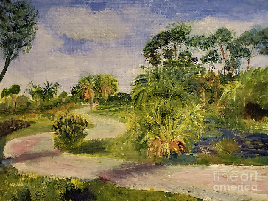 River Bend Park in Jupiter Painting by Donna Walsh
