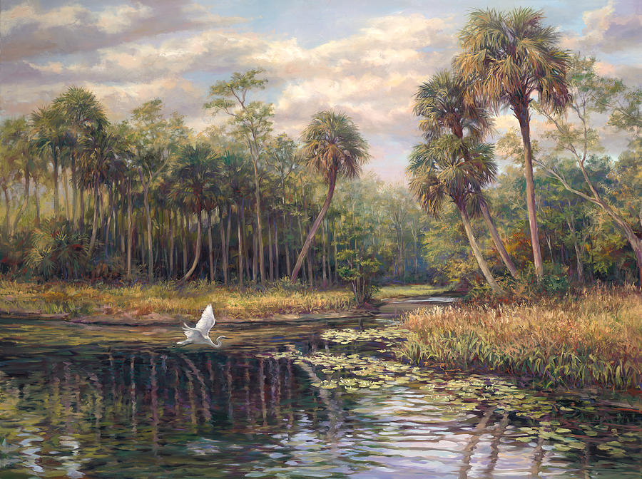 Bird Painting - River Bend park Swan II by Laurie Snow Hein