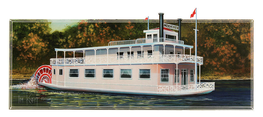 River Boat Painting by Tim Knepp