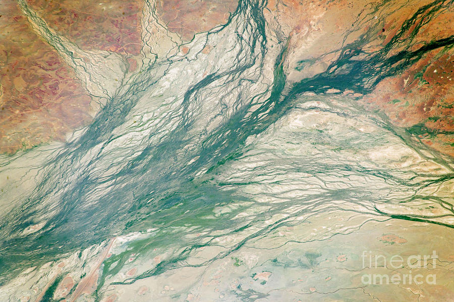 International Space Station Photograph - River Channels by Nasa/science Photo Library