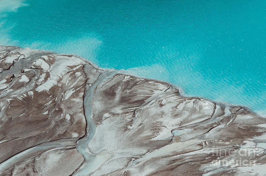 Pond Photograph - River Delta Flowing Into The Blue Pond by Muh23 Pond Photograph - River Delta Flowing Into The Blue Pond by Muh23