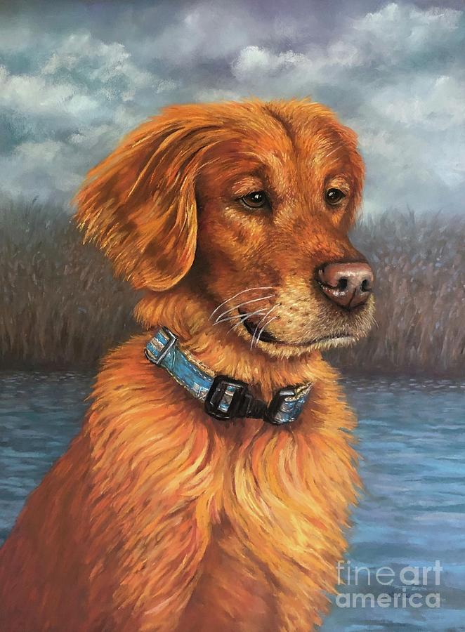 River Dog Pastel by Wendy Koehrsen