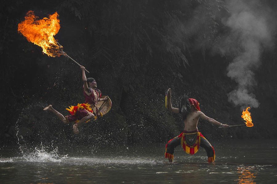 River Fire Dance Photograph by Sita Gramich