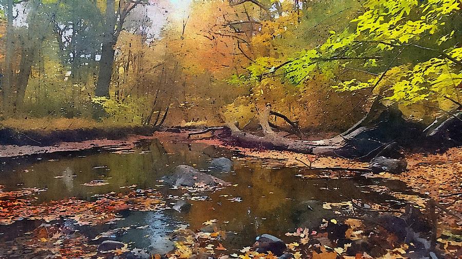 River Digital Art - River In The Woods by Bakke and Schweizer Paintings