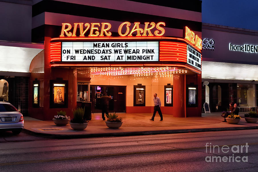 River Oaks Theatre Photograph by Norman Gabitzsch - Fine Art America river oaks mall movie theater