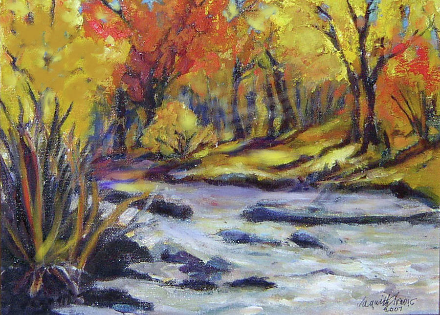 river Running Painting by Jaquith Travis