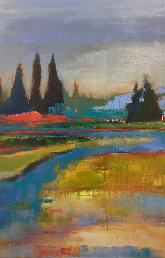 River Running Painting by Lucie Michel - Fine Art America