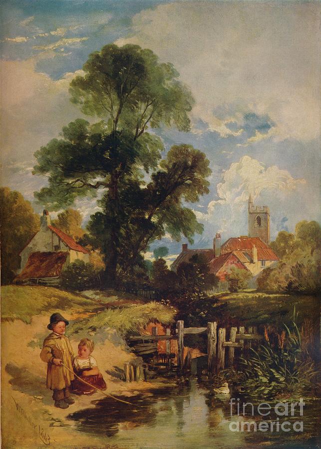 River Scene With Children The Young Drawing by Print Collector