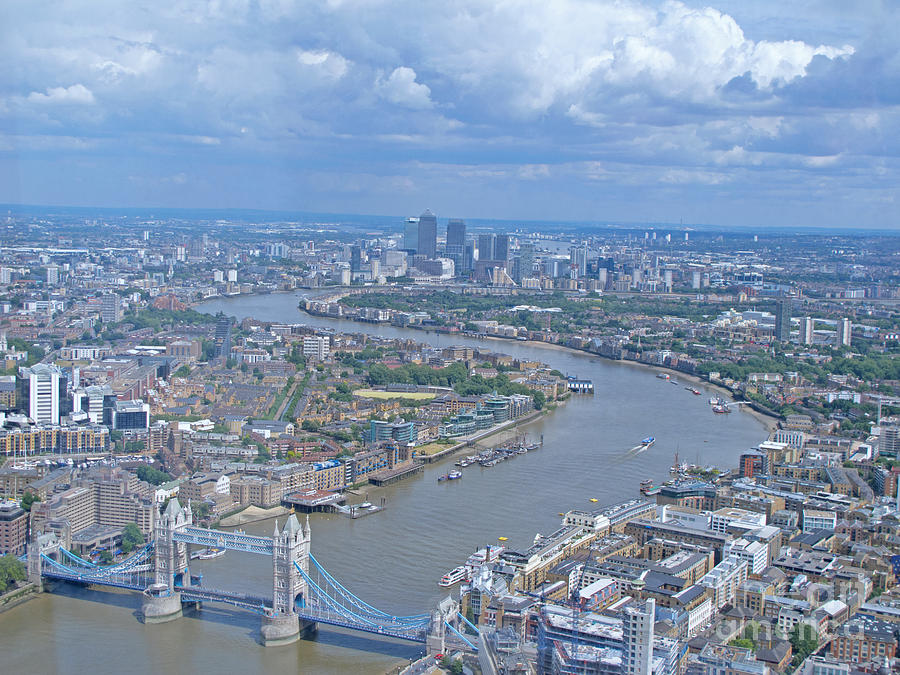 River Thames from the Shard Photograph by Ann Horn