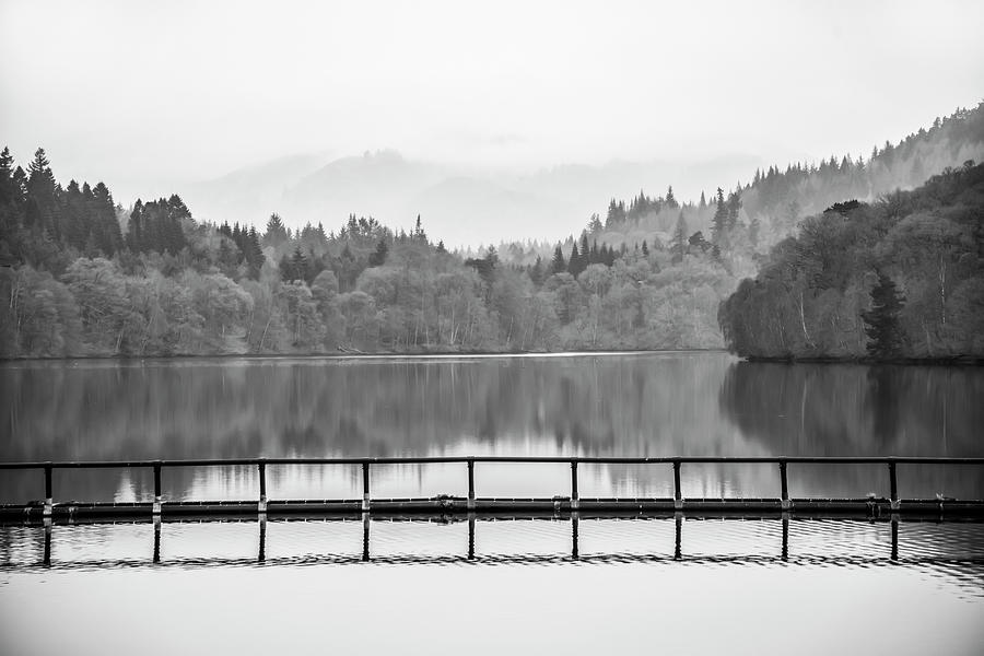 River Tummel - Pitlochry Scotland in Black and White Photograph by Bill Cannon