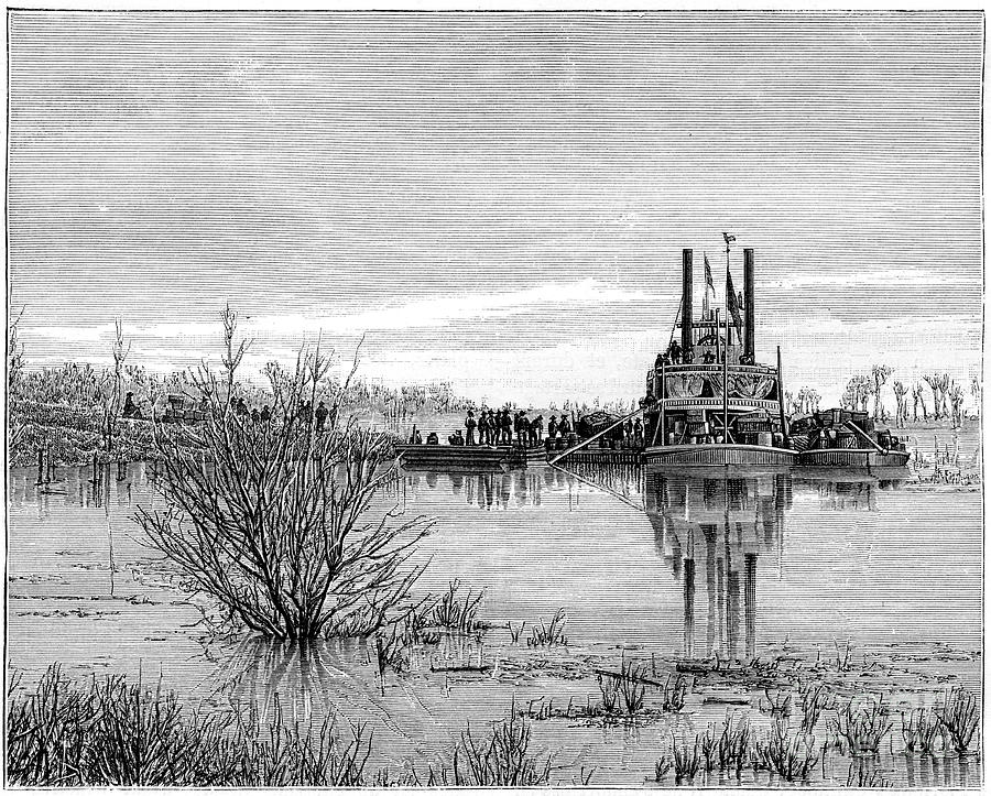 Black And White Drawing - Riverboat On The Red River, Canada by Print Collector