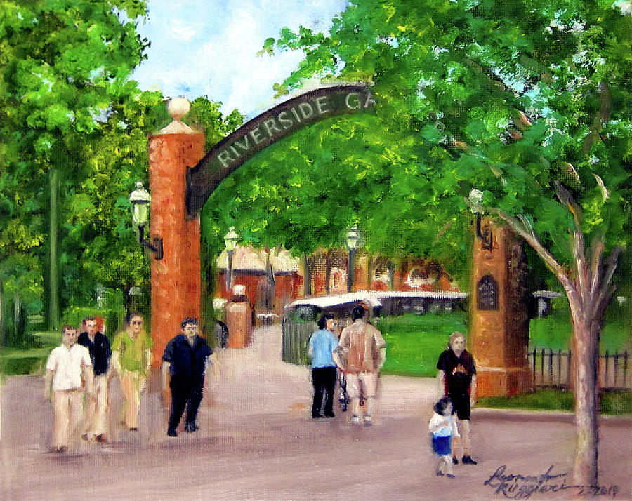 Riverside Gardens Park Red Bank Nj Painting By Leonardo Ruggieri