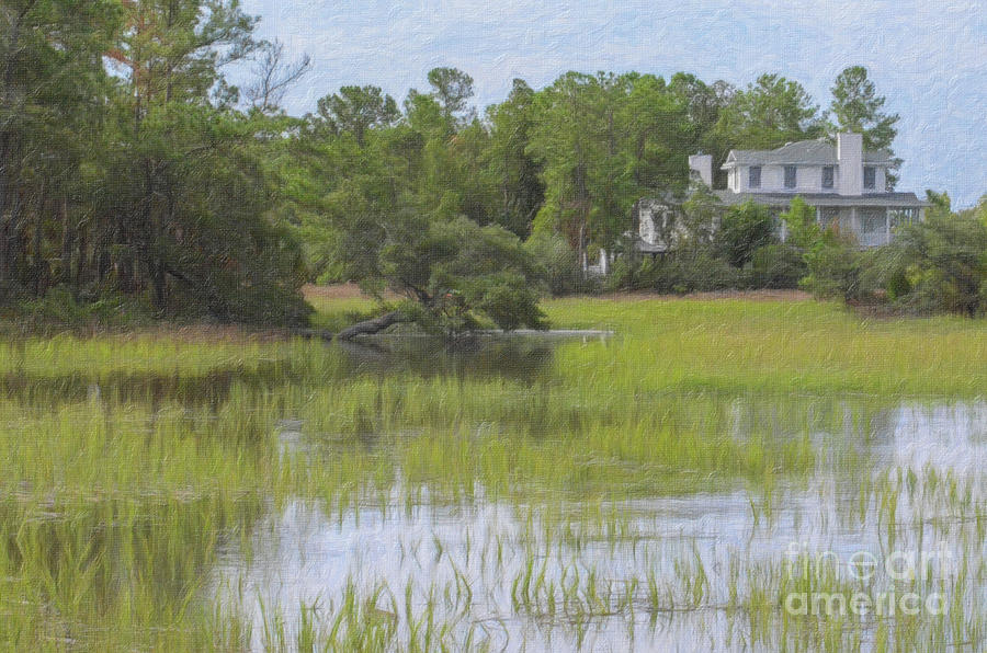 Rivertowne on the Wando - Salt Marsh Painting by Dale Powell