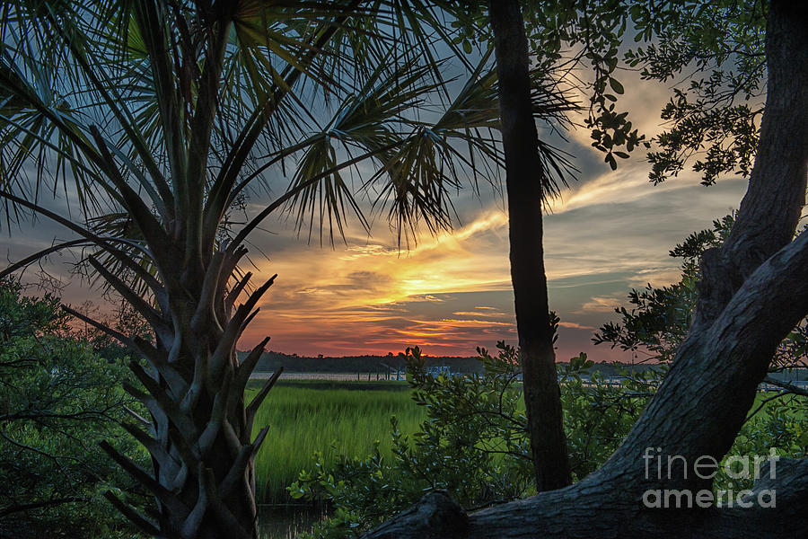Sunset Photograph - Rivertowne Sunset Paradise by Dale Powell
