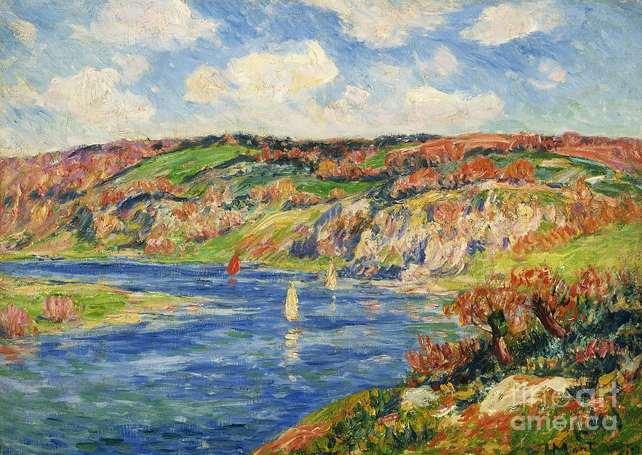 Henry Moret Painting - Riviere De St. Maurice by Henry Moret