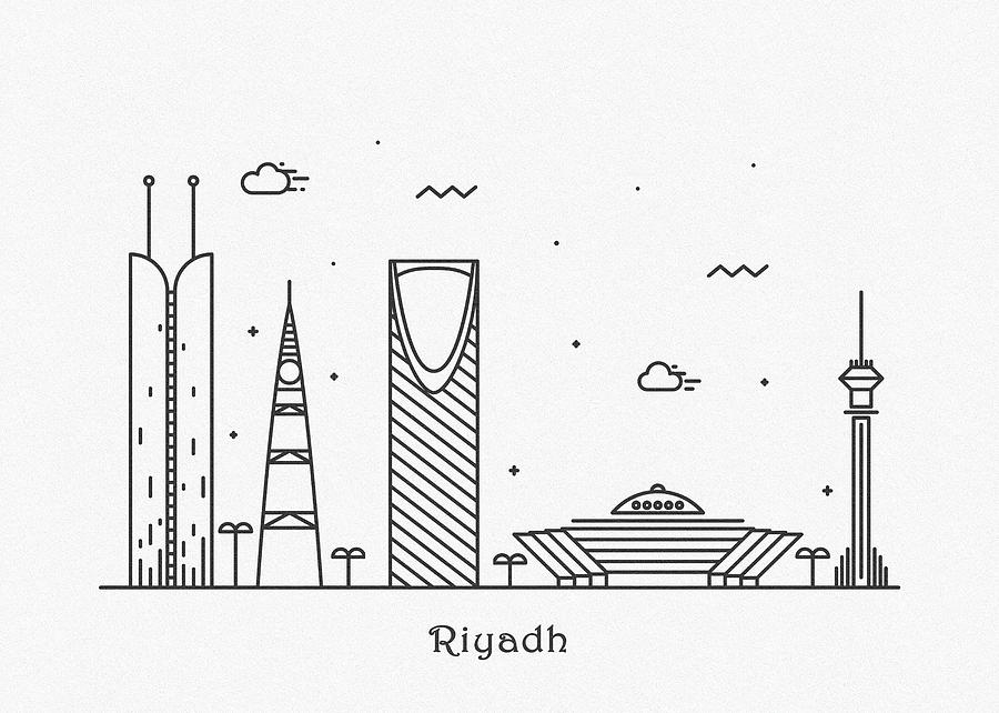 Riyadh Cityscape Travel Poster Photograph by Inspirowl Design