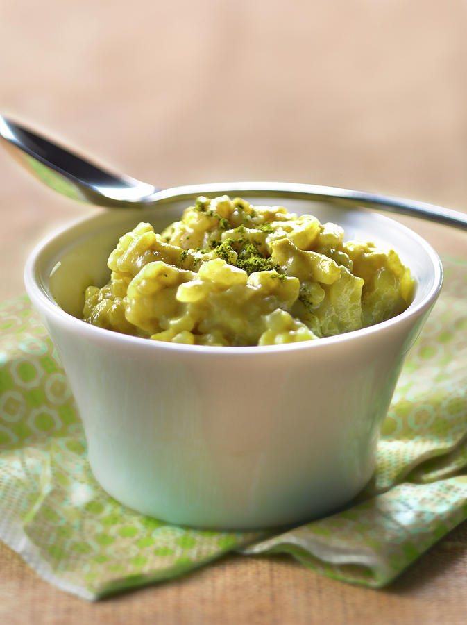 Riz Au Lait Au The Vert Green Tea Flavored Rice Pudding Photograph by