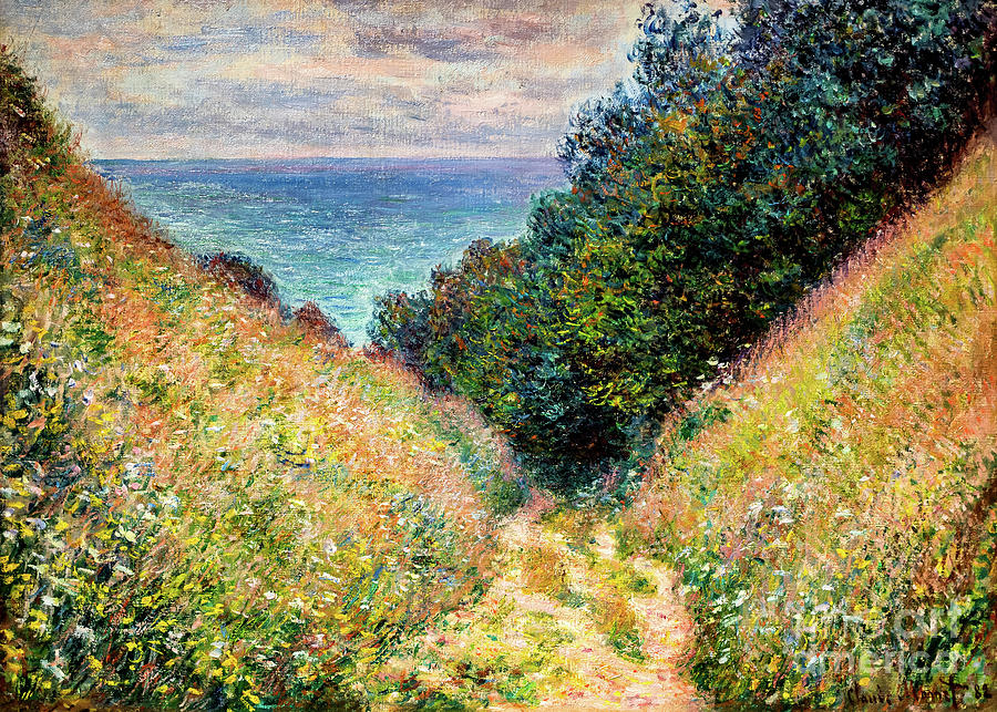 Road at La Cavee Pourville by Claude Monet Painting by Claude Monet