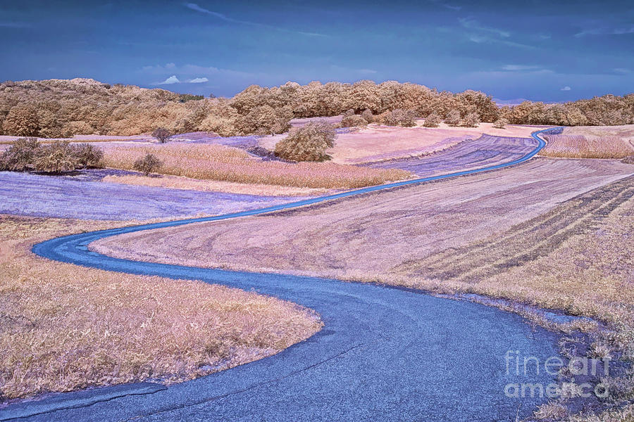 Road Beyond Cerina In Infrared Photograph
