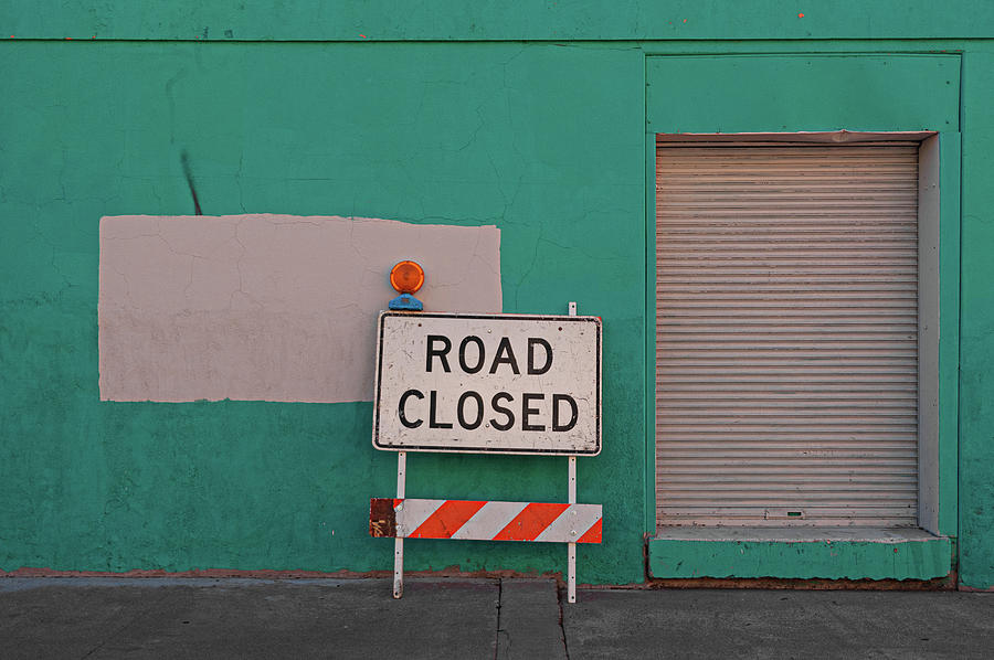 Road Closed by Gene Martin Photograph by David Smith