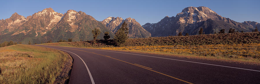 Road Grand Teton National Park Wy Usa Photograph by Panoramic Images