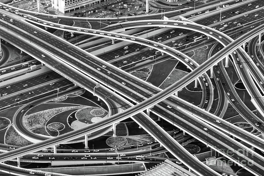 Road interchange from above Photograph by Delphimages Photo Creations