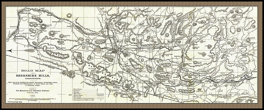 Road Map of The Berkshire Hills 1896 by Phil Cardamone Road Map of The Berkshire Hills 1896 by Phil Cardamone