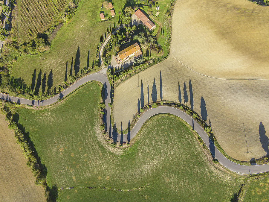 Road, Monticchiello, Tuscany, Italy Digital Art by Guido Cozzi
