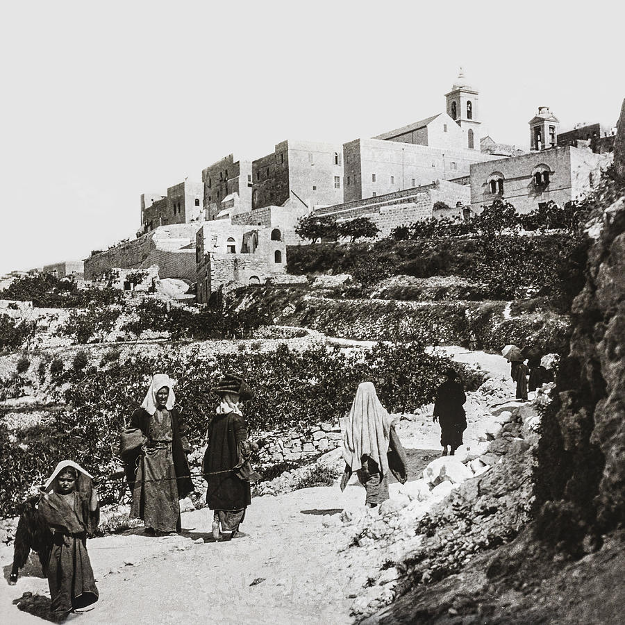 Road to Nativity Church 19th Century Photograph by Munir Alawi