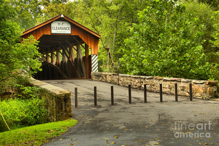 Road To The Academia Covered Bridge Photograph by Adam Jewell