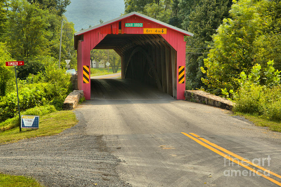 Road To The Adair Covered Bridge Photograph by Adam Jewell
