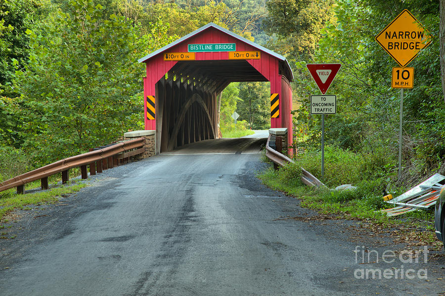Road To The Bistline Covered Bridge Photograph by Adam Jewell