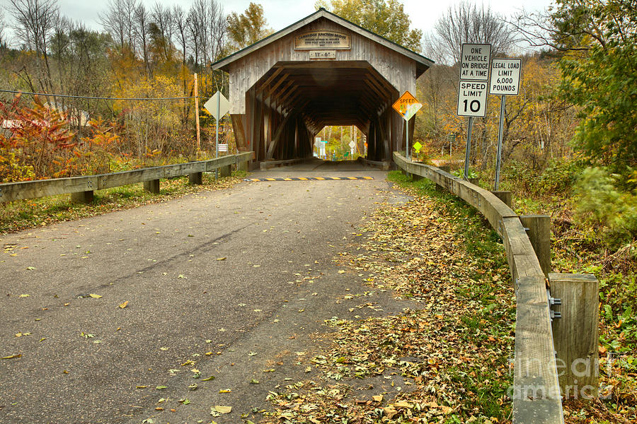 Road To The Cambridge Junction Covered Bridge Photograph by Adam Jewell