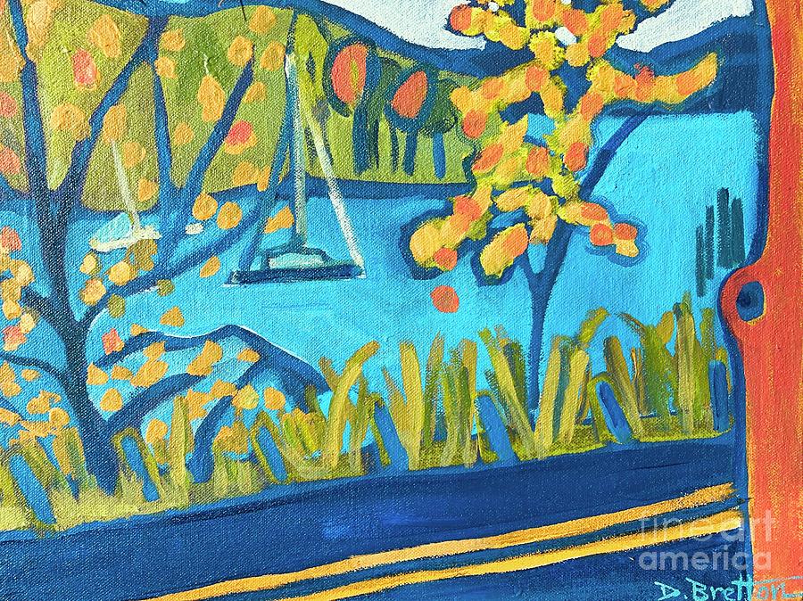 Road to the Ferry Charlotte Vt Painting by Debra Bretton Robinson