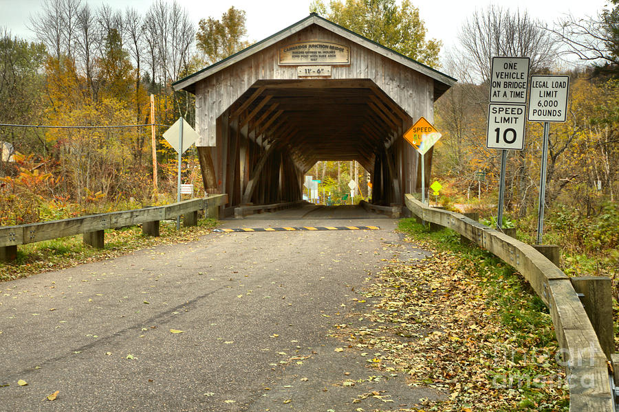 Road To The Poland Covered Bridge Photograph by Adam Jewell