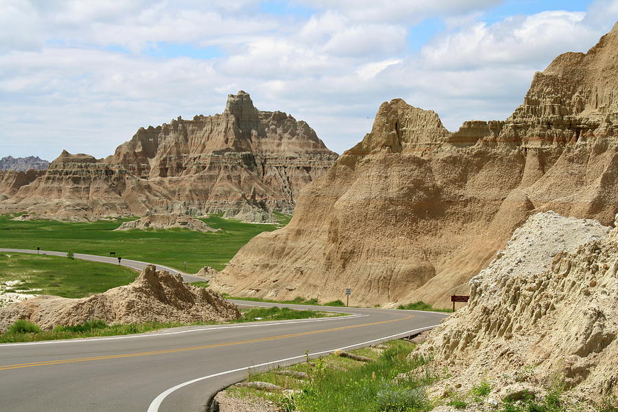Road Winds Through Badlands National Photograph by Michal Gutowski Photography