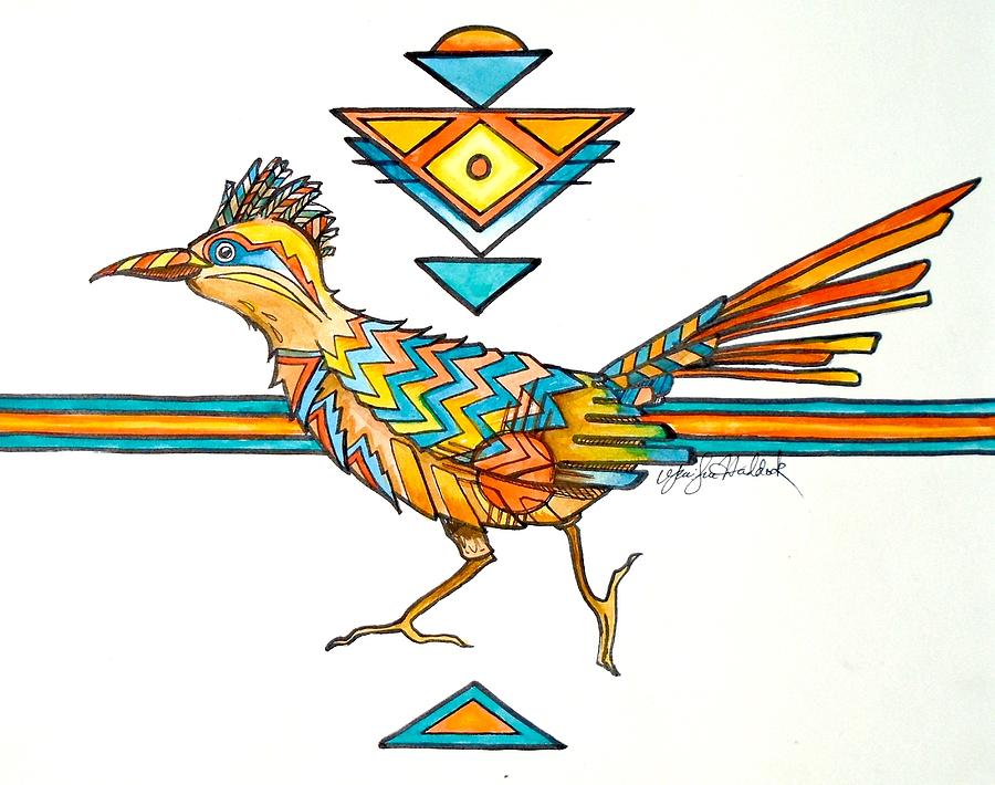 Roadrunner Painting By Gari Sue Haddock   Roadrunner Gari Sue Haddock 