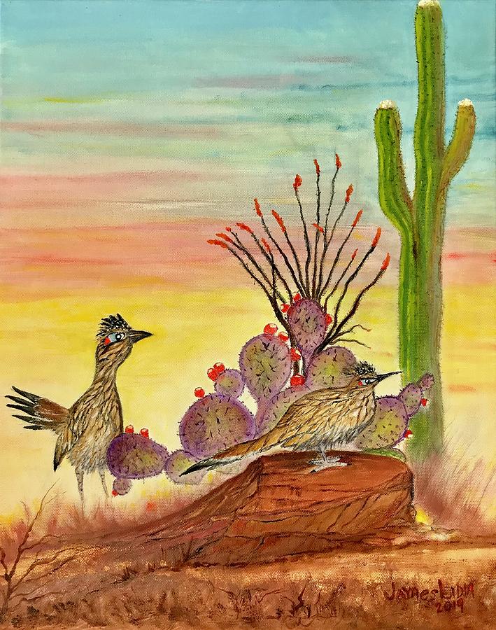 Roadrunner Morning Painting by James Lidia - Fine Art America