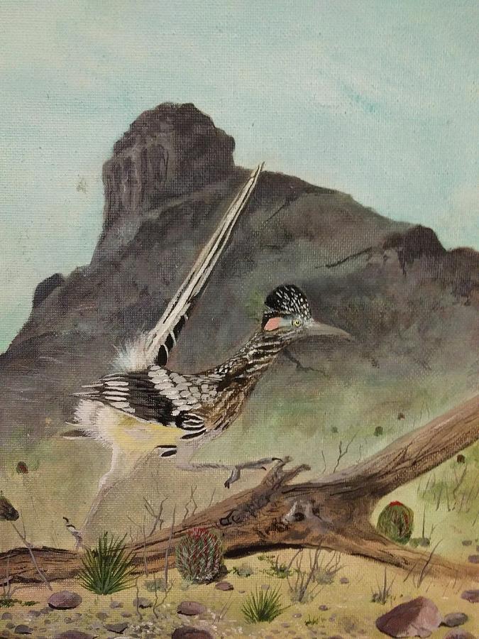 Roadrunner Painting by Pat Brown - Pixels