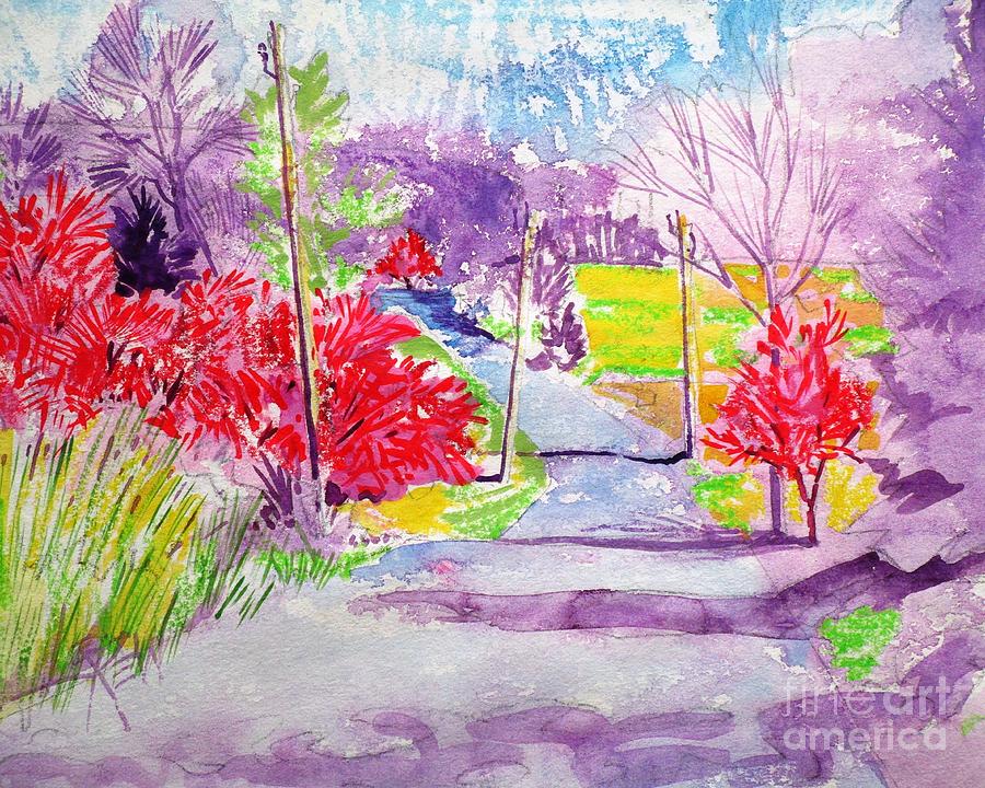 Roadside Redbuds II Painting by Larry Lerew - Fine Art America