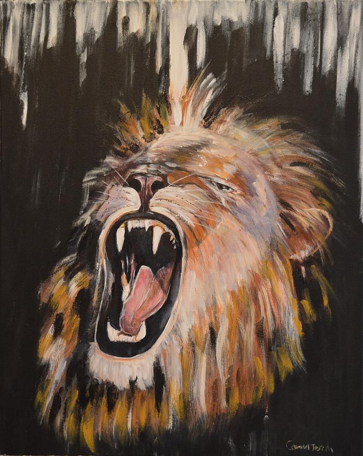 Roar with me Painting by Carmel Joseph
