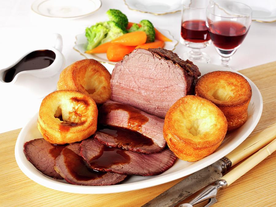 Roast Beef And Yorkshire Puddings England Photograph By Frank Adam Fine Art America 