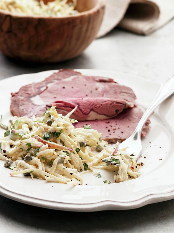 Roast Beef With Parsnip And Apple Remoulade Photograph by Lingwood ...