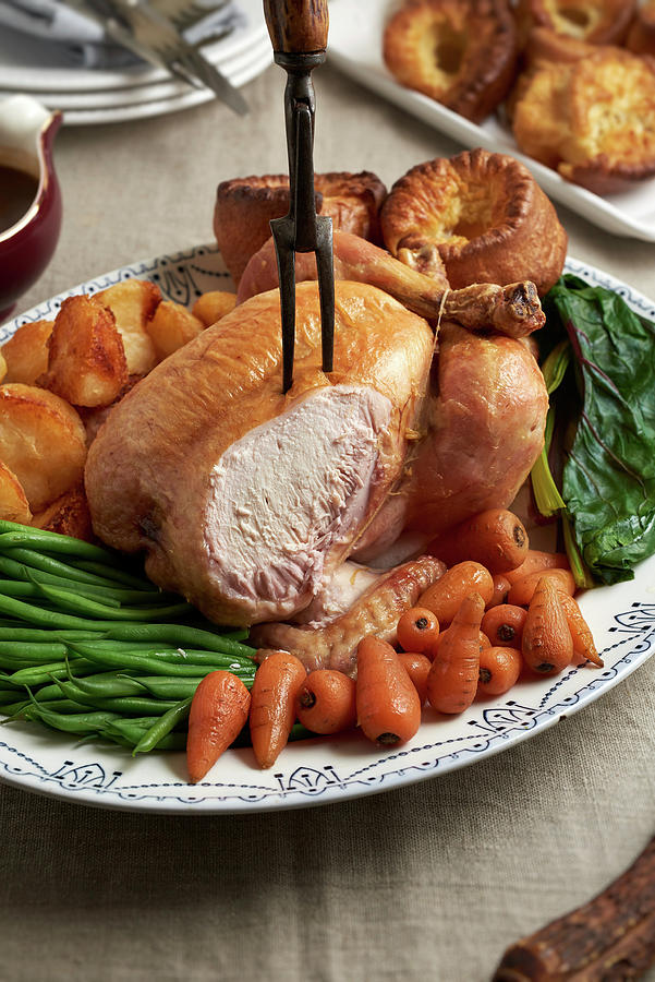 Roast Chicken Dinner With All The Trimmings Photograph by Darren Muir