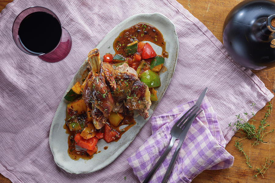 Roast Lamb With Peppers Photograph by Frank Weymann