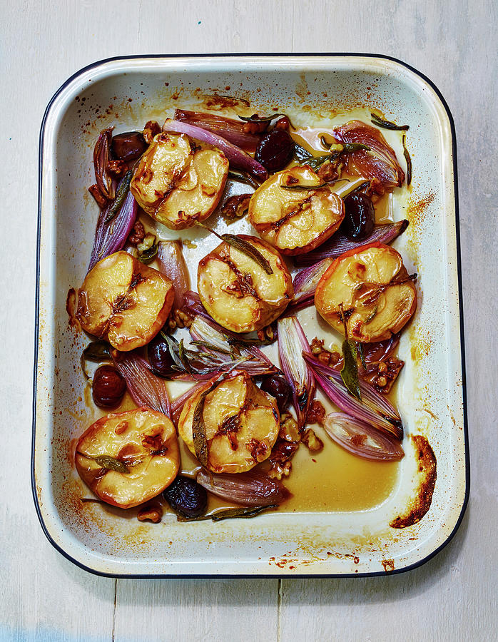 Roast Or Baked Apples Savoury Photograph by Clive Streeter