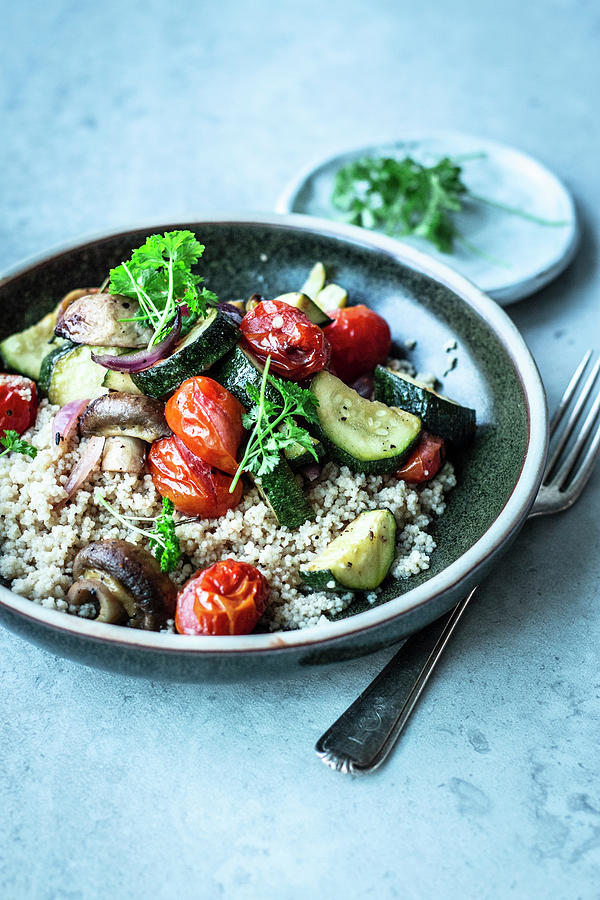 Roast Vegetables With Couscous Photograph by Simone Neufing