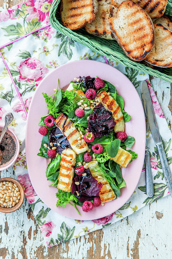 Roasted Beetroot, Raspberry, Grilled Cheese Salad With Poppy Seed And Balsamic Photograph by Irina Meliukh