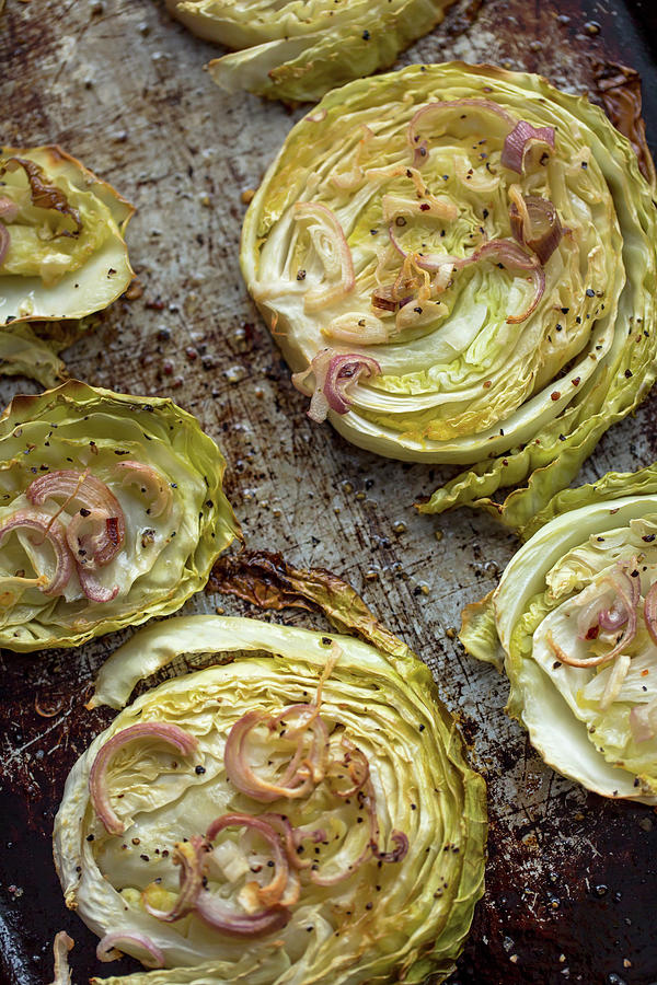 Roasted Cabbage With Shallots Photograph by Lara Jane Thorpe